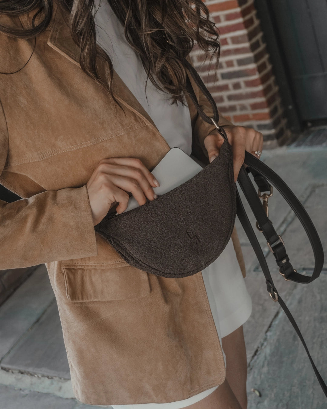 Honden Wandeltas – By Teddy Bouclé Walking Bag Chocolate
