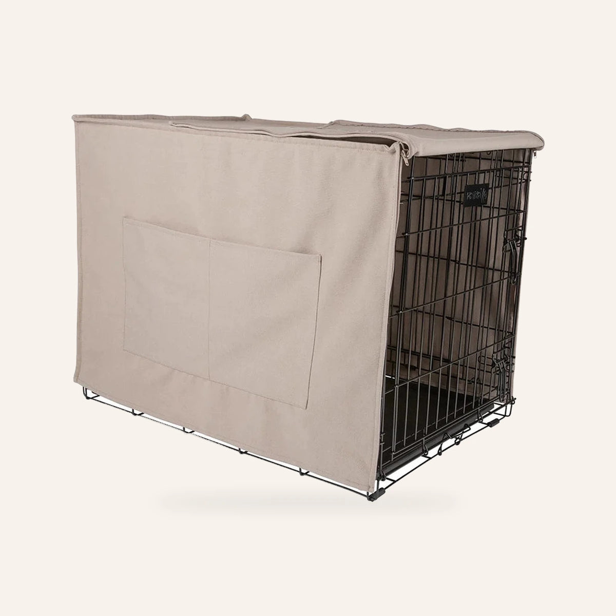 District 70 CRATE Cover benchhoes in Sand met open voorkant en opbergvak aan de zijkant