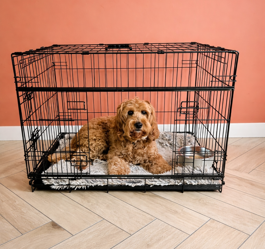 Hondenbench Excellence met Schuifdeur | Labradoodle Puppy Bench (Ruimtebesparend)
