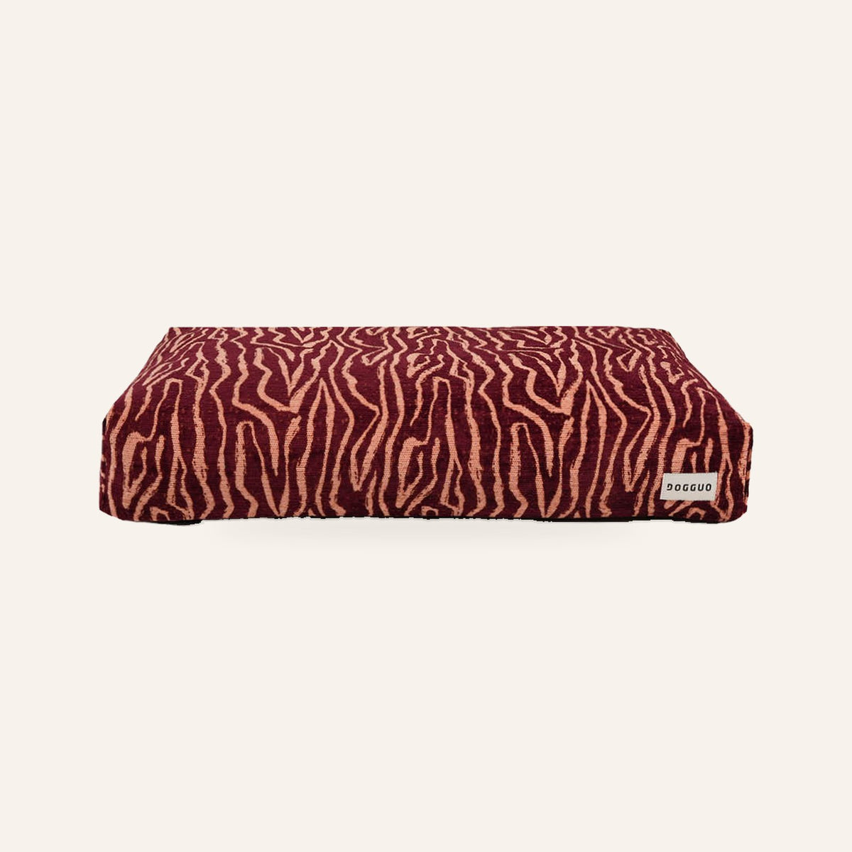 DOGGUO Ethnic orthopedisch hondenkussen - Bordeaux/Perzik - productaanzicht