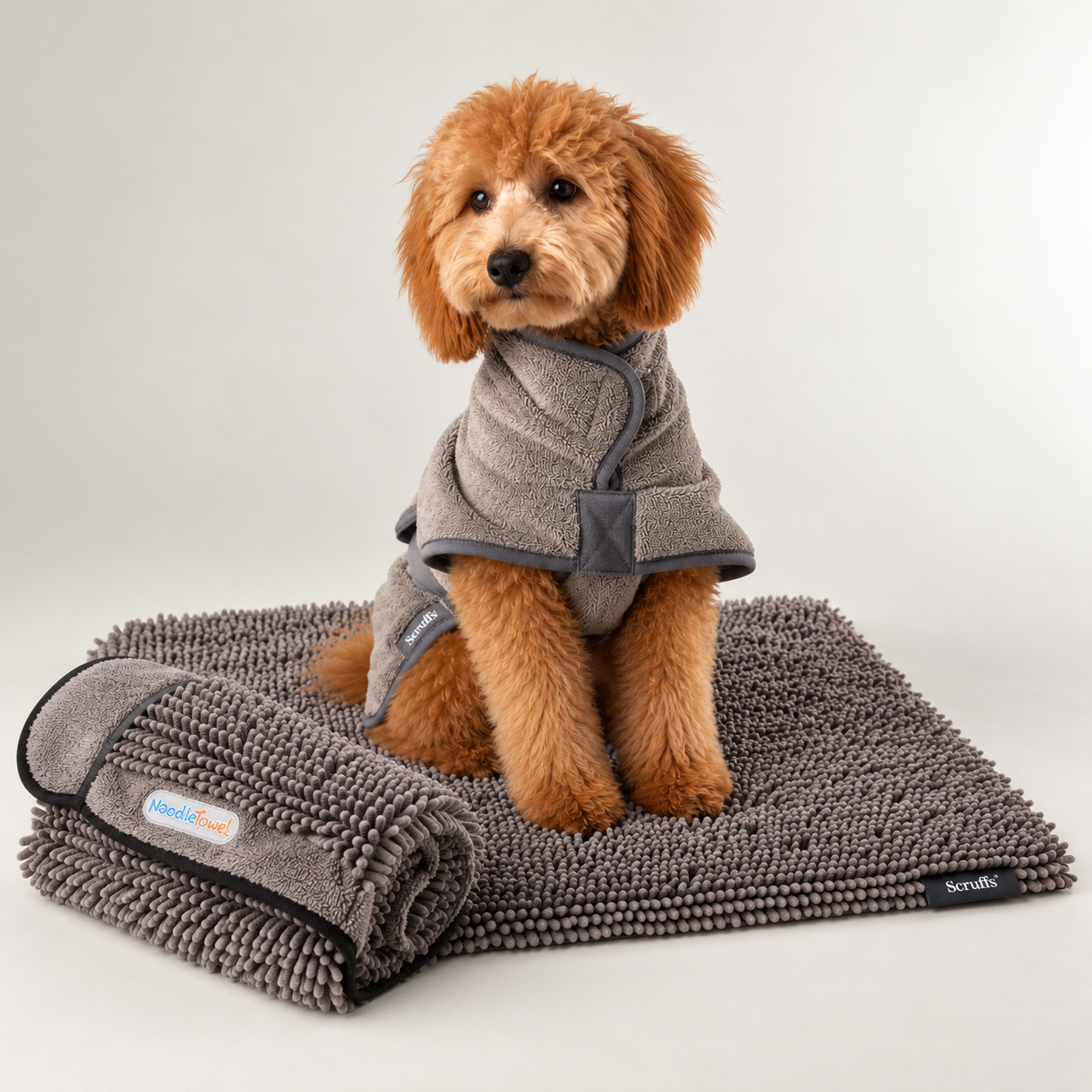 Labradoodle Droogpakket – Badjas + Droogmat + Handdoek