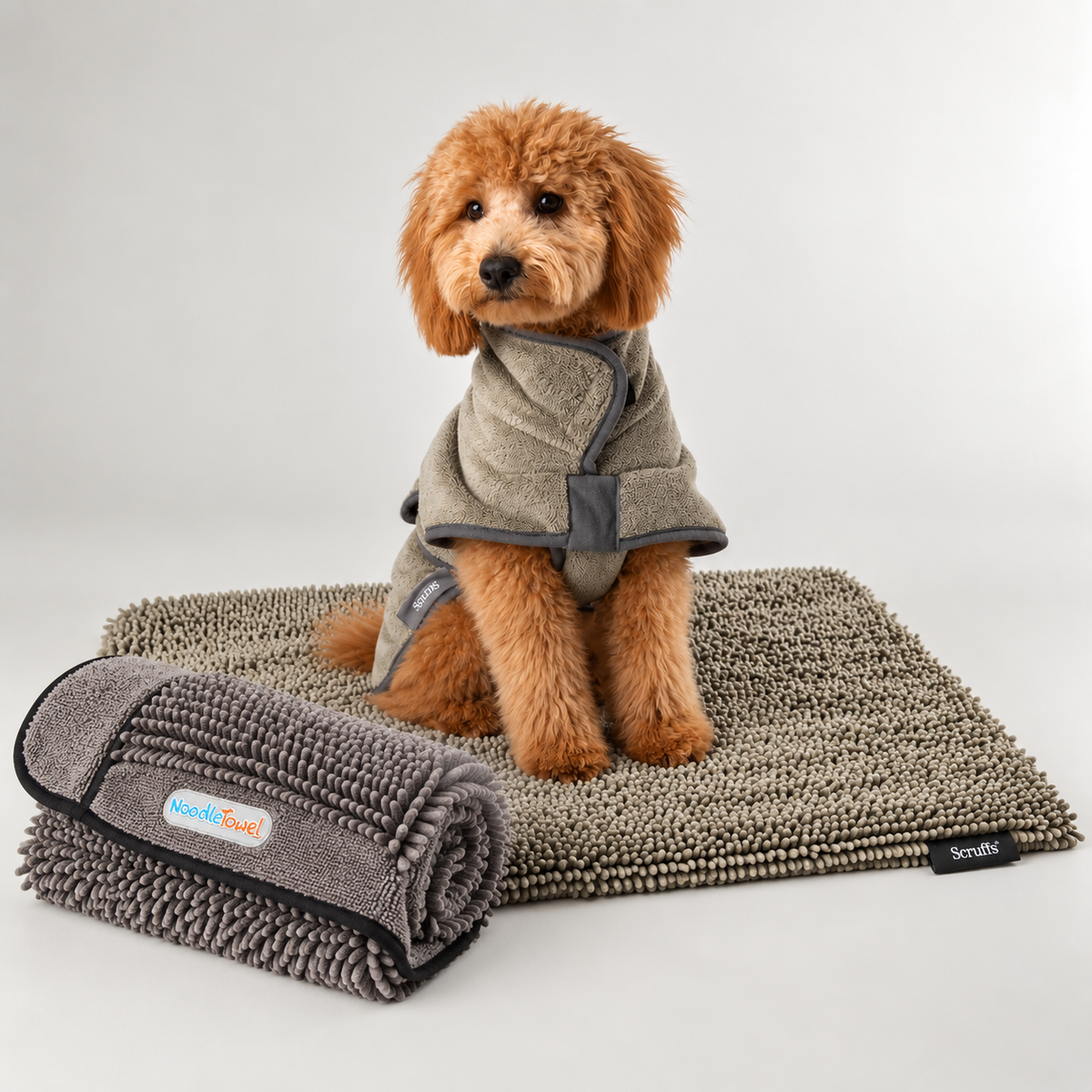Labradoodle Droogpakket – Badjas + Droogmat + Handdoek