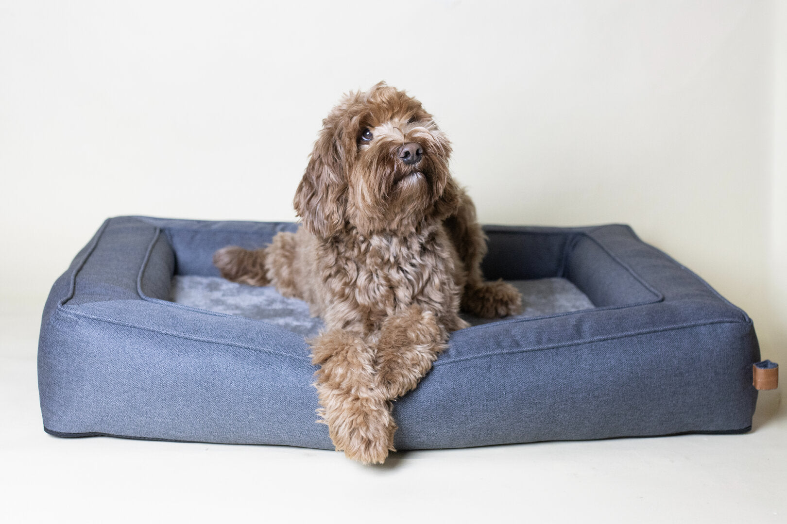 Hondenmand Labradoodle – Carlota Rechthoekig Grijs (Ondersteunend & Wasbaar)