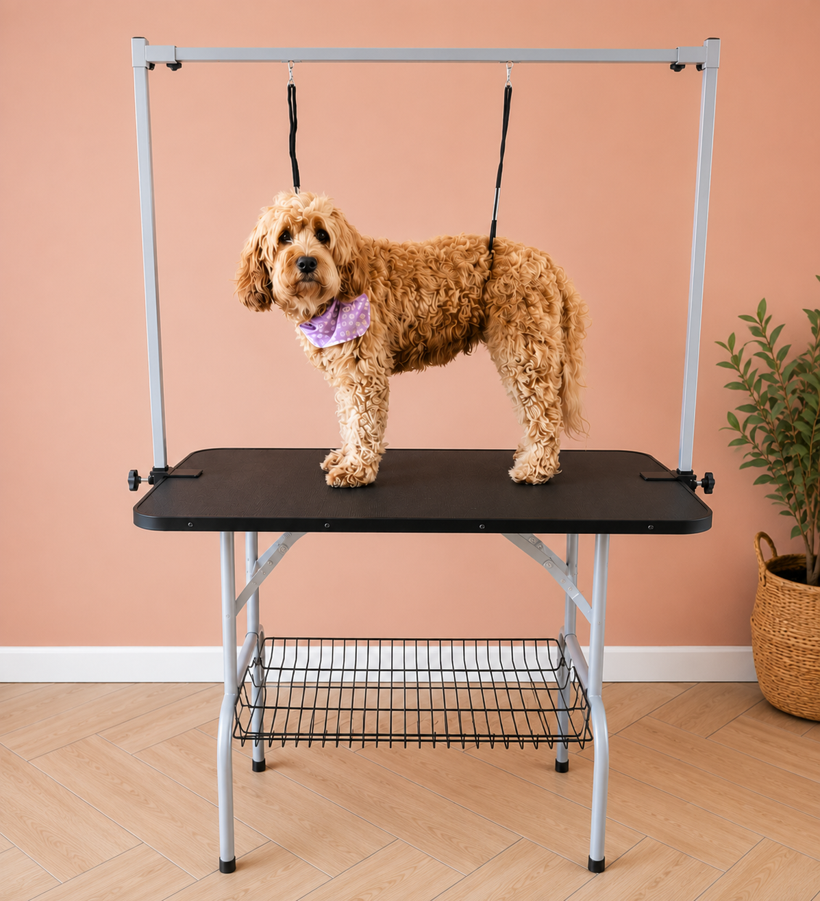 Trimtafel voor Labradoodle – Antislip Hondentrimtafel met Dubbele Trimarm