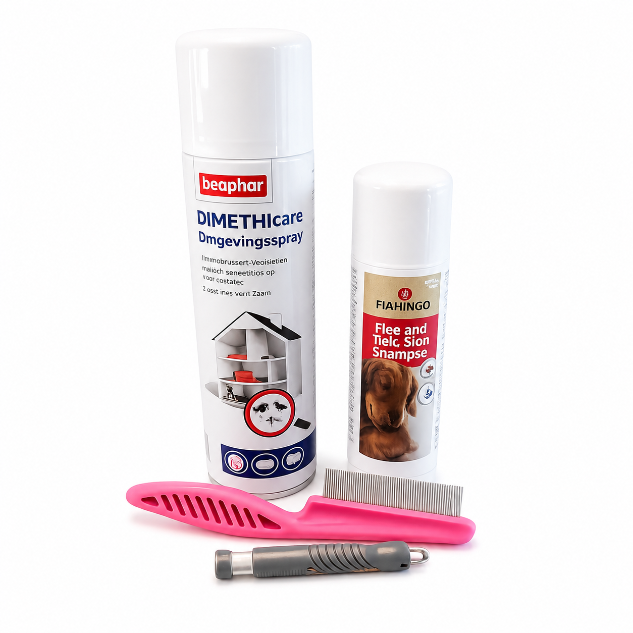 Vlooien & Teken Complete Beschermingsset Hond – incl. Vlooienkam & Tekenpen