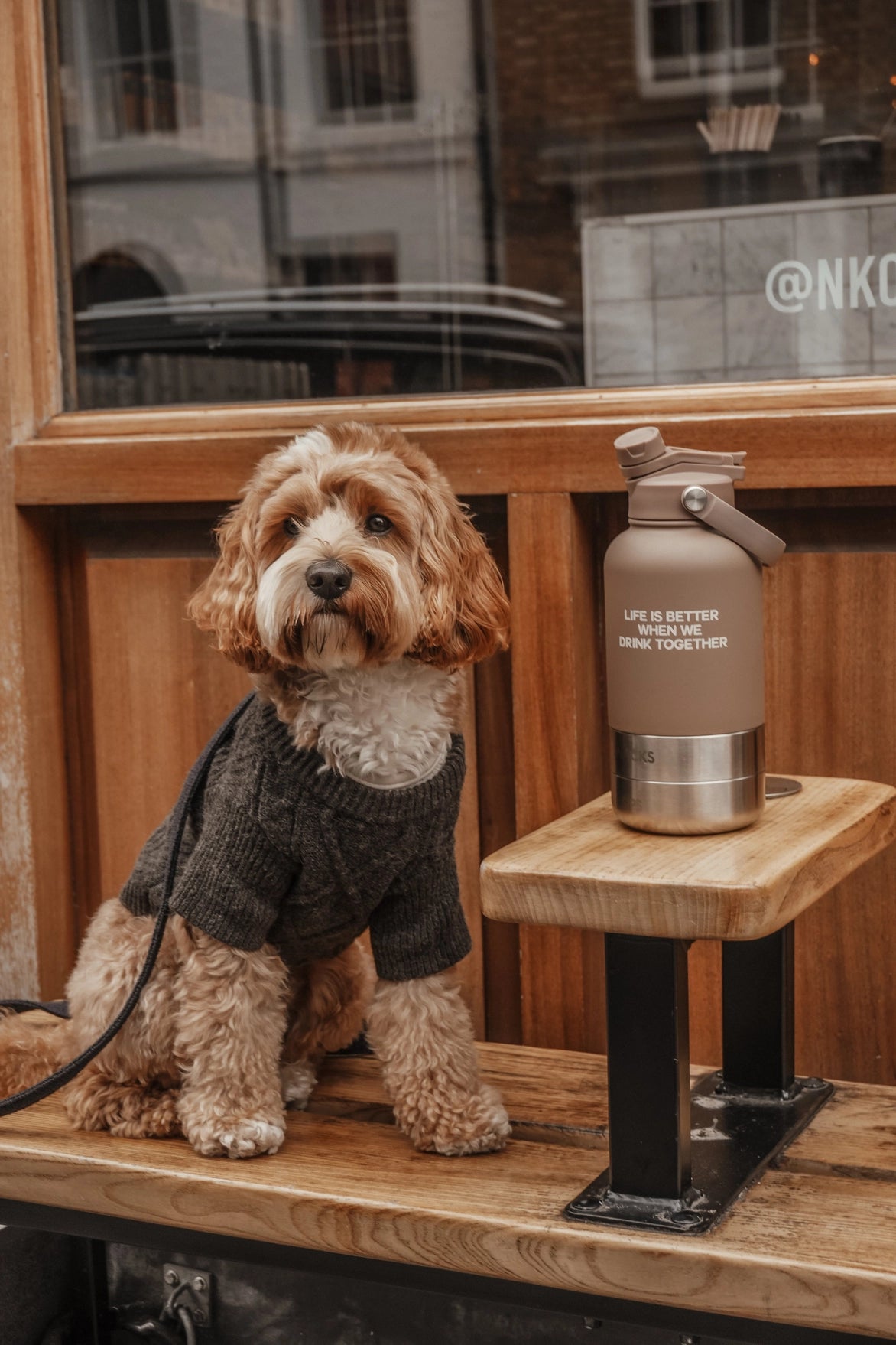 Drinkfles Hond 3-in-1 – By Teddy Bowl Bottle 2.0 Chocolate