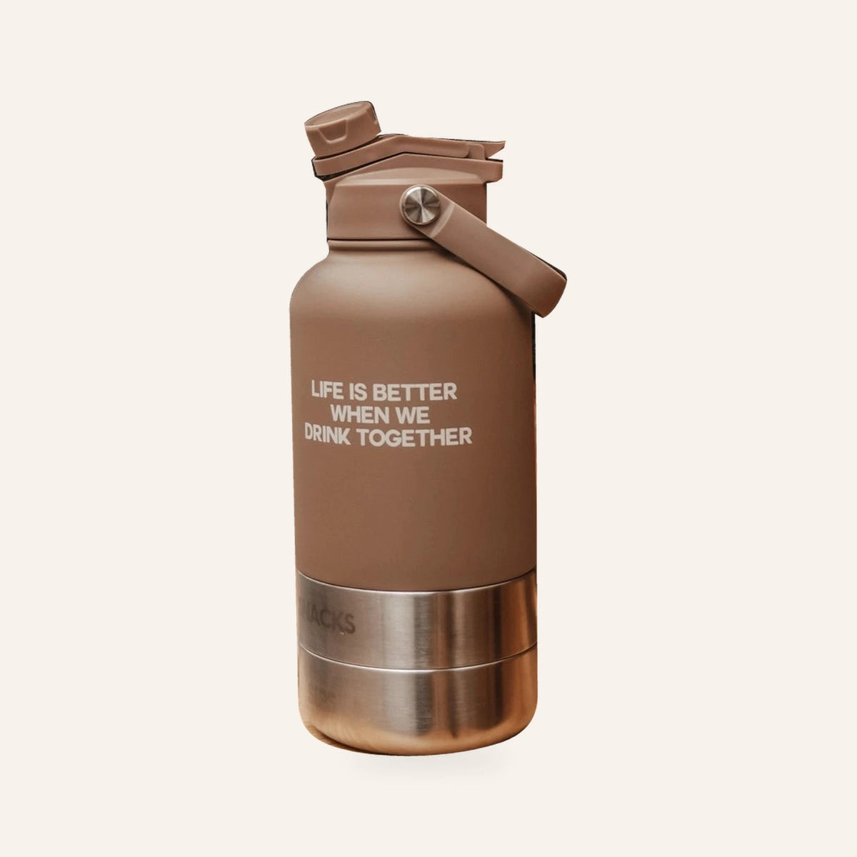 By Teddy Bowl Bottle 2.0 Chocolate – drinkfles voor honden