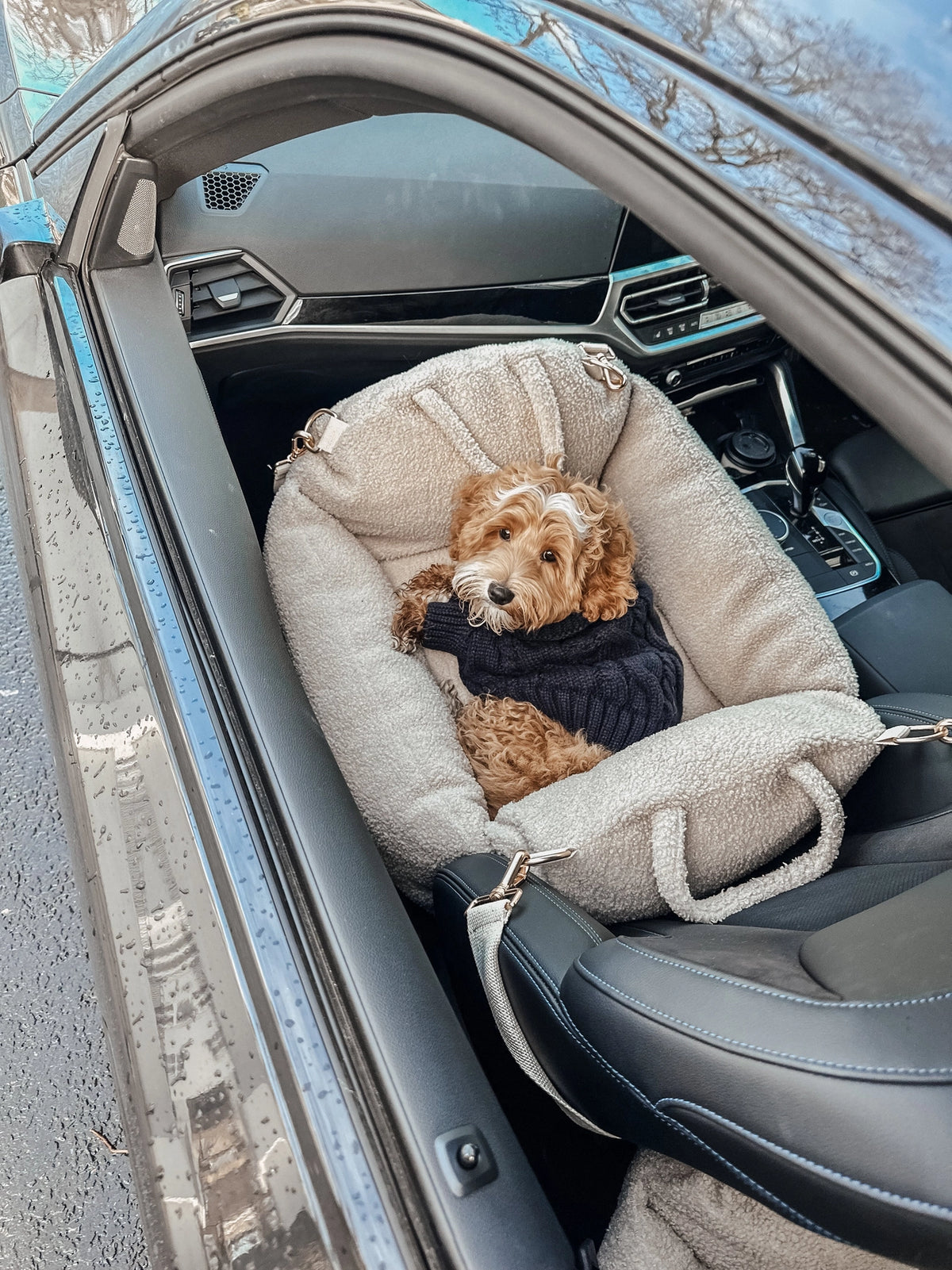 Honden Autostoel Large – By Teddy Cosy Car Seat Hazelnut