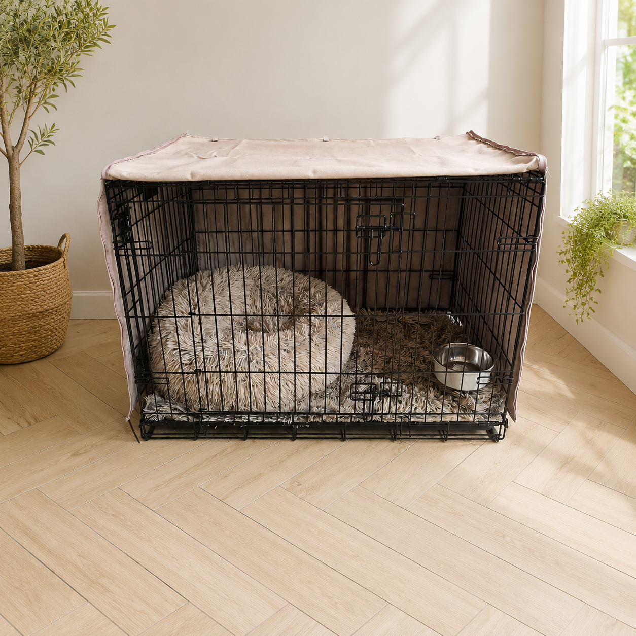 Labradoodle Puppy Bench Set met Hoes | Complete Rustplek