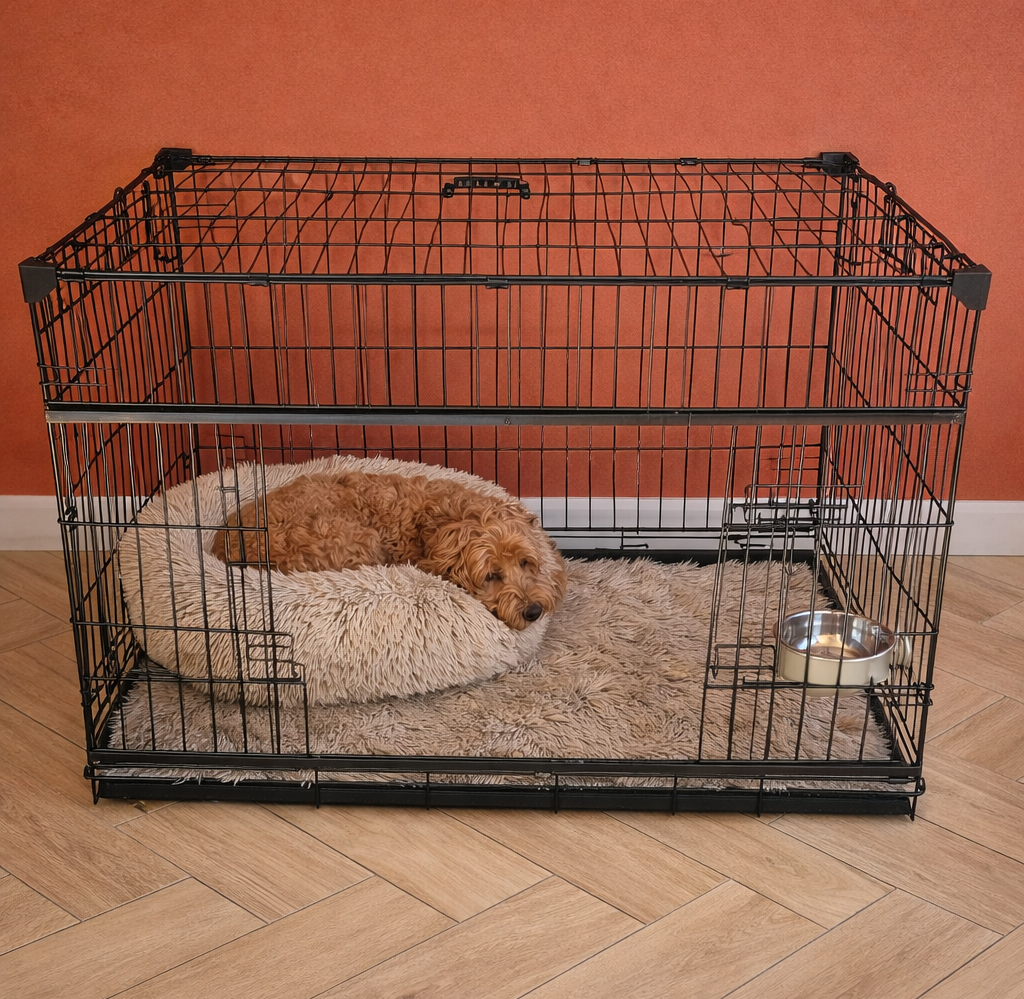 Hondenbench met Schuifdeur | Labradoodle Puppy Bench (Ruimtebesparend)