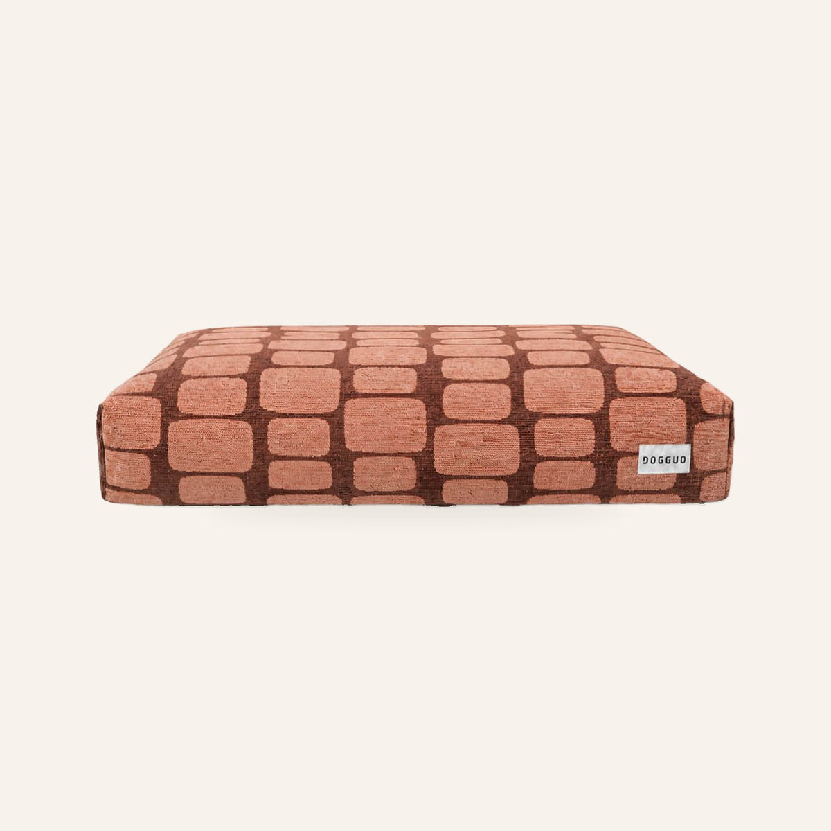 DOGGUO Staple Stones orthopedisch hondenkussen - Bruin/Perzik - productaanzicht
