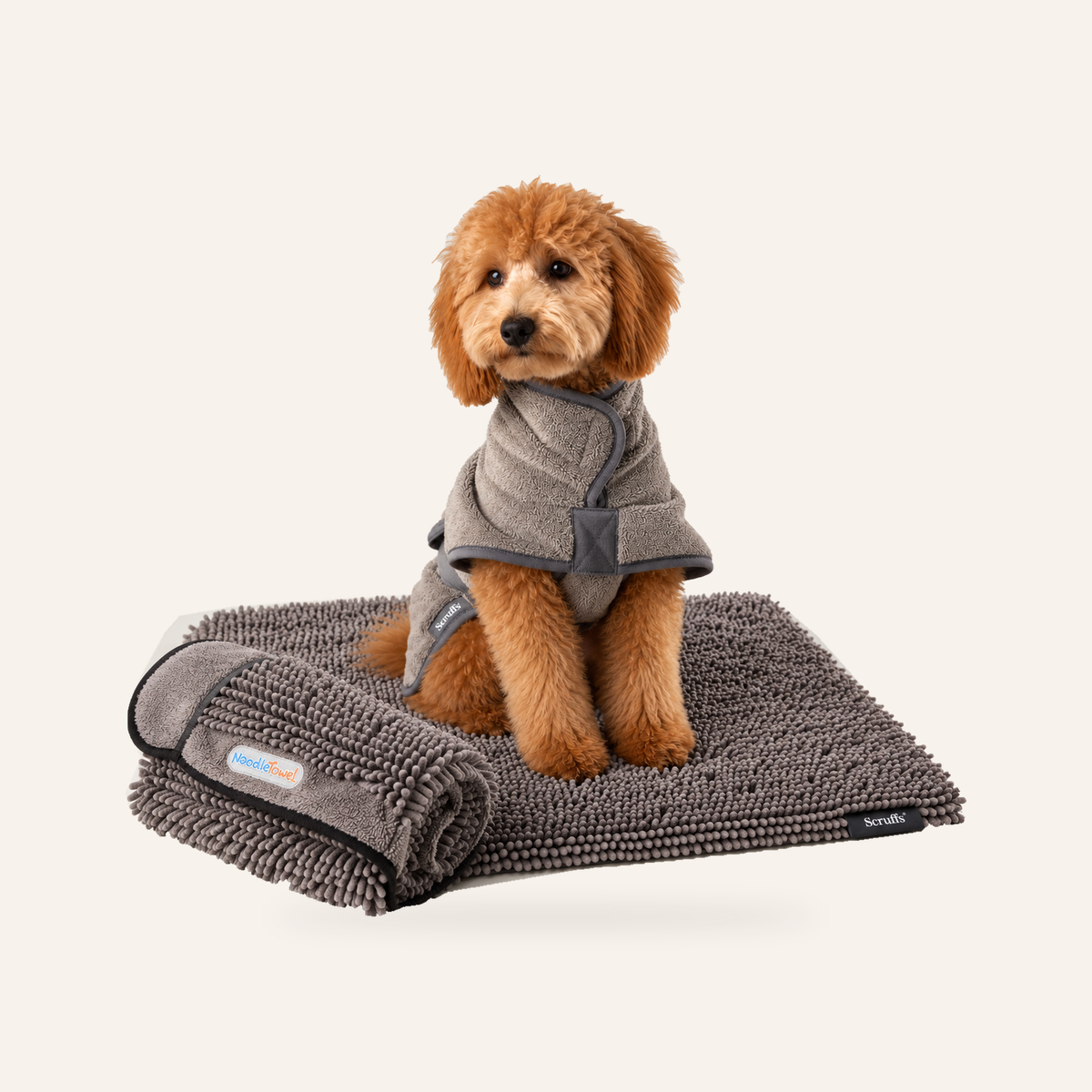 Labradoodle Droogpakket – Badjas + Droogmat + Handdoek