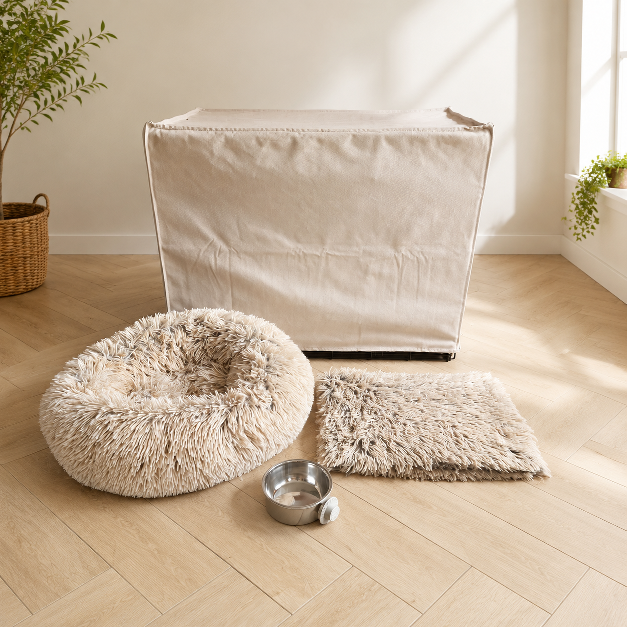 Labradoodle Puppy Bench Set met Hoes | Complete Rustplek